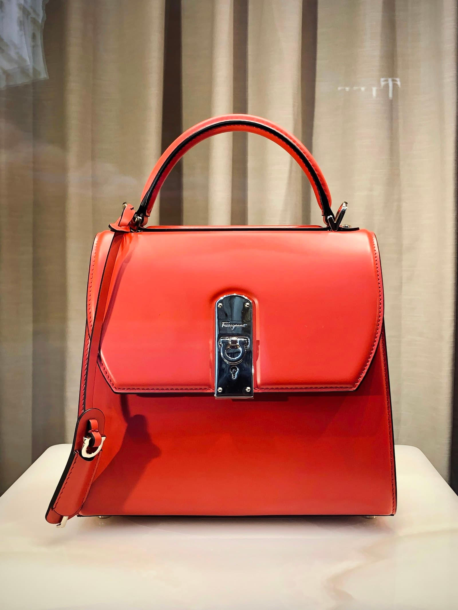 A structured leather bag