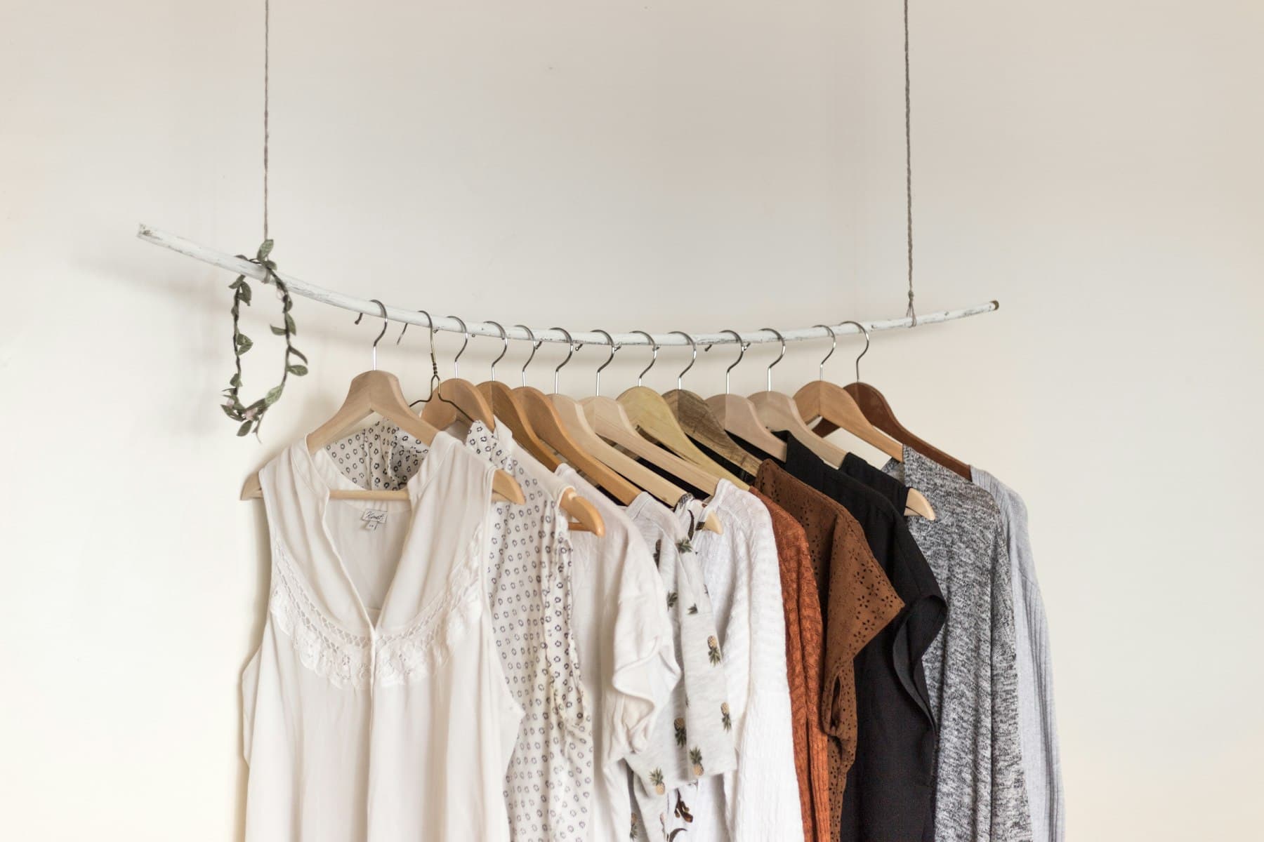 Clothing arranged in the atelier
